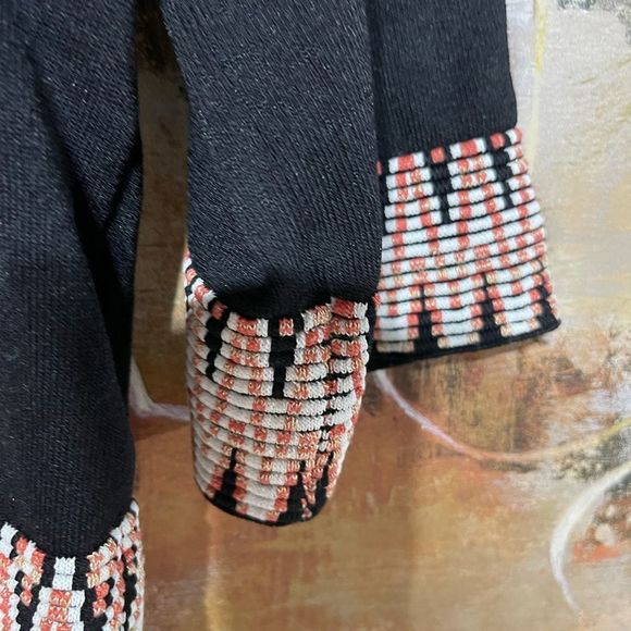 Maje Black Zig Zag Trim Sweater S/M - Picture 9 of 16